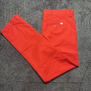 Lacoste‎ Slim Fit Red Chino Pants Men's US 36 L32 Cotton Casual Golf